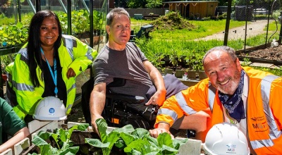 MGJV Supporting The Construction Of Wheelchair Friendly Pathways In Local Community Garden.  